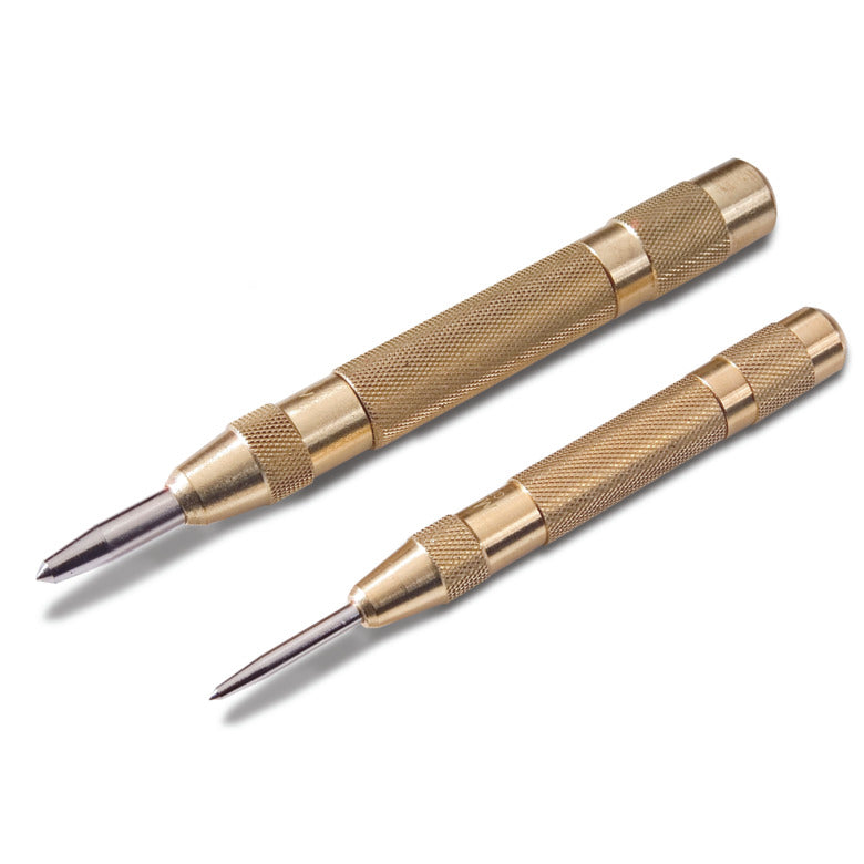 2 Pcs Automatic Center Punch Adjustable Impact Spring Loaded Center Punch  Tool.