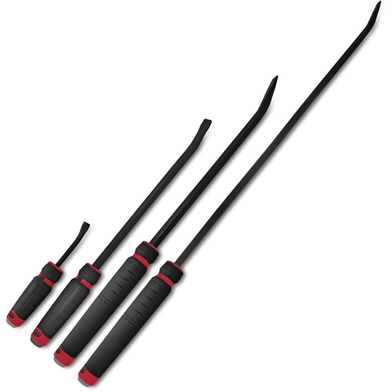 4-PC. Capped Comfort-Handle Curved-Head Pry Bar Set – Red - PBS4CR | Mac  Tools