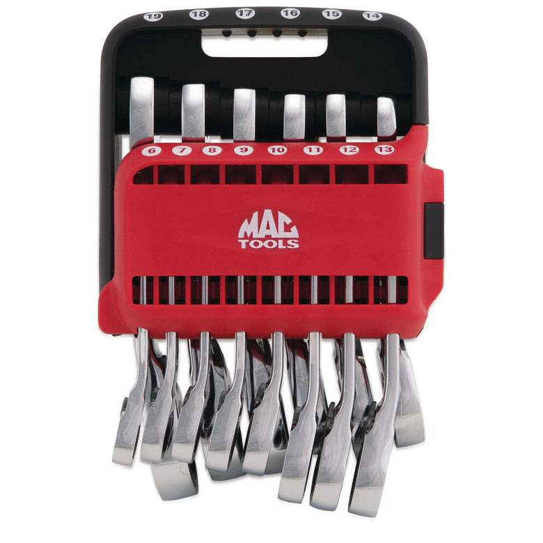 12-PC. Metric Flex-Head Ratcheting Wrench Set 6-PT. - SRWMF126PT