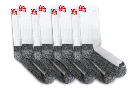 4PK White Crew Socks