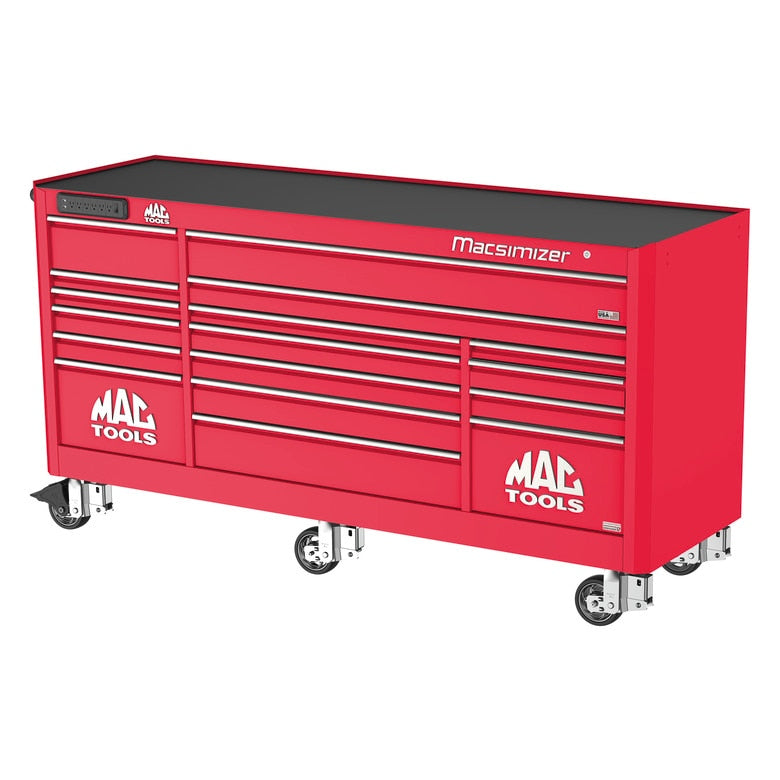 Macsimizer® 19-Drawer Workstation - Firebrick Red - M8827PDP-RD | Mac Tools