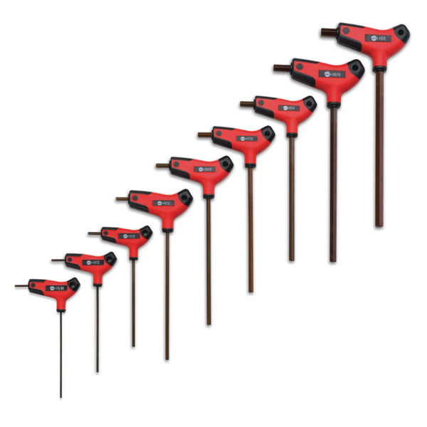 9-PC. SAE Bi-Material T-Handle Hex Key Set