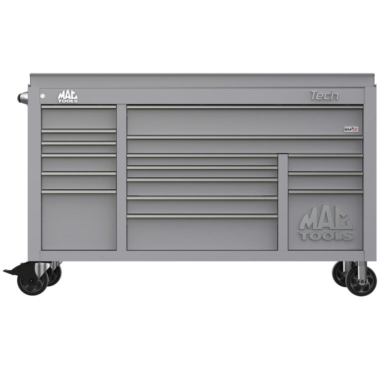 Tech™ Series 16-Drawer Drop Top Workstation - Mica Gray - T6725DT 