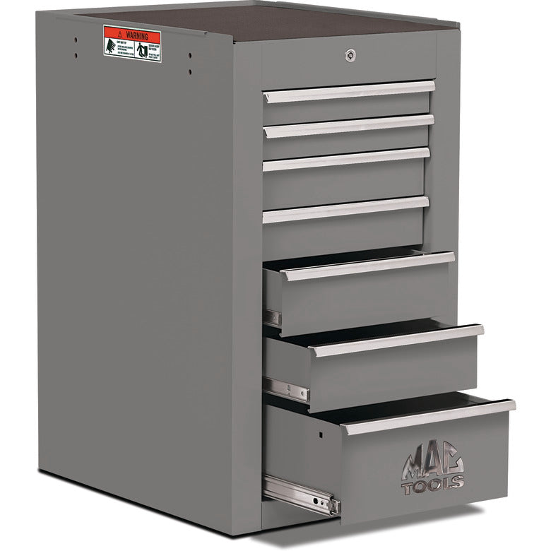 Tech™ Series 7-Drawer Side Cabinet - Carbon Gray - TSB25-CG | Mac Tools