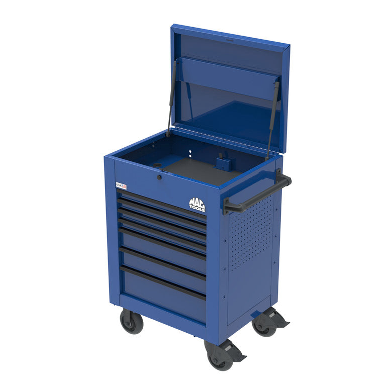 Heavy Duty 5 Drawer Service Cart - Blue